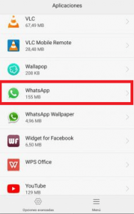Forzar Detención Whatsapp Android Paso 1